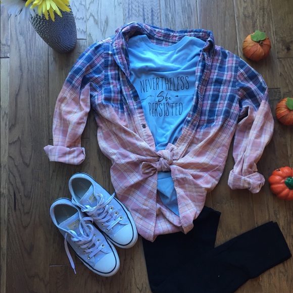 Vintage dip dye flannel - Picture 2 of 2